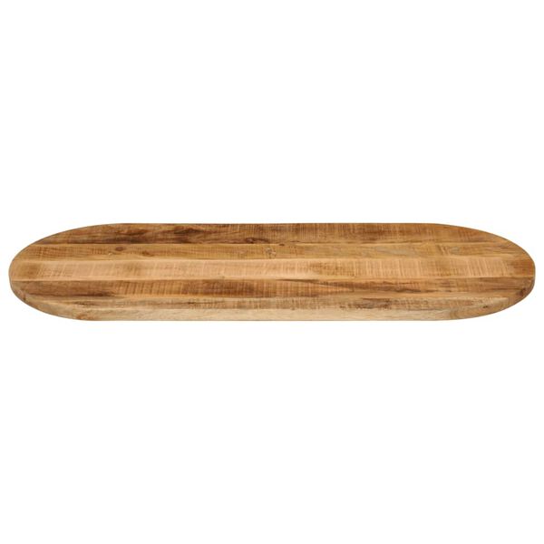 vidaXL Bordsskiva 110x50x3,8 cm oval massivt grovt mangotr&auml;