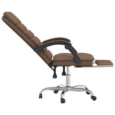 vidaXL Kontorsstol med massage brun tyg