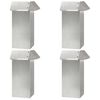 vidaXL Snigelfence 4 st 13,5 x 13,5 x 25 cm Rostfritt st&aring;l Silver