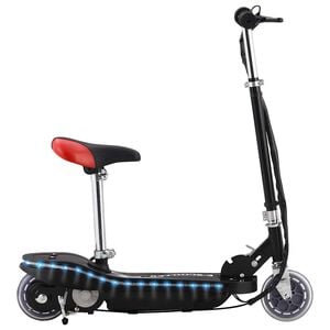 vidaXL Sparkcykel med sits och LEDs f&ouml;r barn 120 W svart