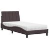 vidaXL Bed with Mattress "Hanko" Dark Brown 90x190 cm Fabric