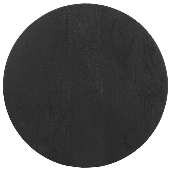 vidaXL Sidobord svart Ø50x40 cm massivt trä mango