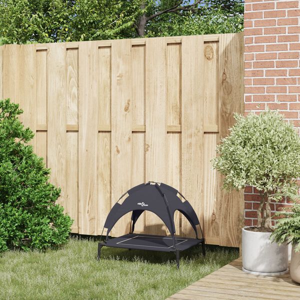 vidaXL Hundsäng Svart s Stål