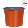 vidaXL Blomkruka 50 pcs Terracotta &Oslash; 15 x 12,5 cm Plast