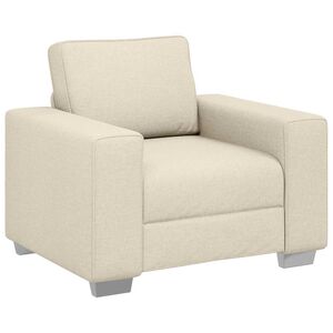 vidaXL Soffa Beige 100 x 80 x 82 cm Linnenblandad tyg