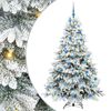 vidaXL Konstgjord julgran med 300 LED-lampor Vit 180 cm PE och PVC