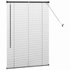 vidaXL F&ouml;nsterpersienn med gardiner Svart Aluminium