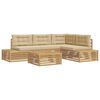 vidaXL 6 st Utomhussoffset Polyester Vit