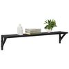 vidaXL Vägg hyllor 2 pcs Svart Ek 80 x 15 x 15,5 cm Konstruerat trä