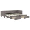 vidaXL Dagb&auml;dd utdragbar med l&aring;dor taupe 80x200 cm tyg