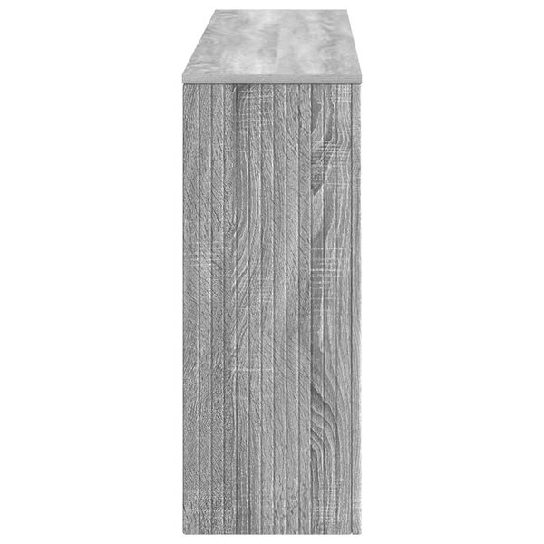 vidaXL Konsolbord Randig Gr&aring; Sonoma 155 x 29 x 74 cm Konstruerat tr&auml;