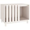 vidaXL Hundkoja vit 90x60x67 cm massiv furu
