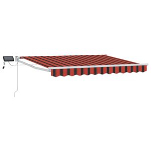 vidaXL Manuell utdragbar markis med LED-lampor 3,5 x 2 m