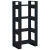 vidaXL Bokhylla/Rumsavdelare svart 60x35x125 cm massiv furu
