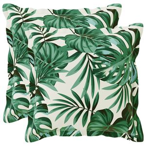 vidaXL Kudd&ouml;verdrag 2 st HOUTEN Bladm&ouml;nster 30 x 30 cm Polyester