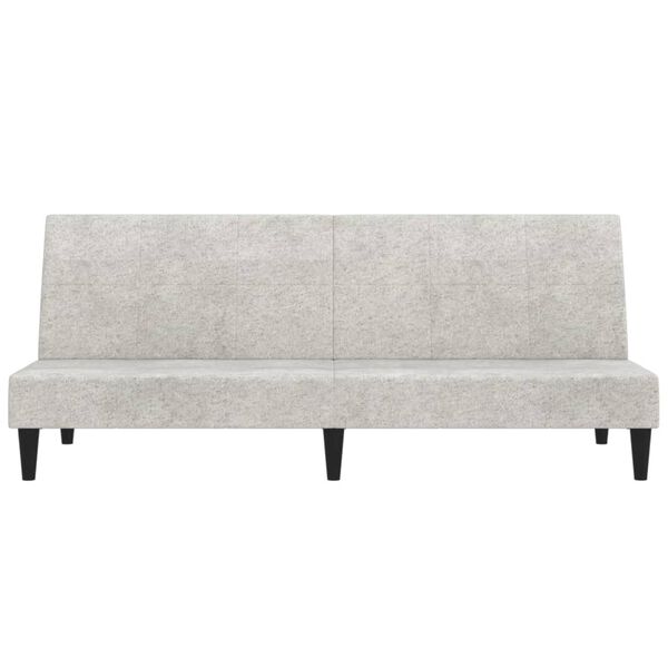 vidaXL B&auml;ddsoffa 2-sits ljusgr&aring; mikrofibertyg