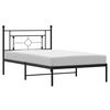 vidaXL S&auml;ngram med huvudgavel metall svart 107x203 cm