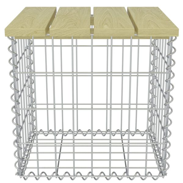 vidaXL Tr&auml;dg&aring;rdspall 40x40x45 cm galvaniserat st&aring;l furu