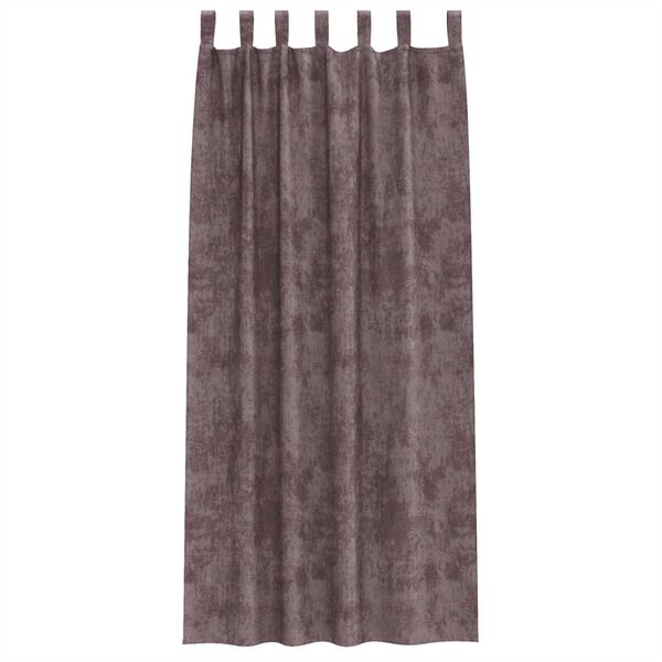 vidaXL Sammetsgardiner med gardiner 2 pcs Brun 225 x 140 cm Sammet