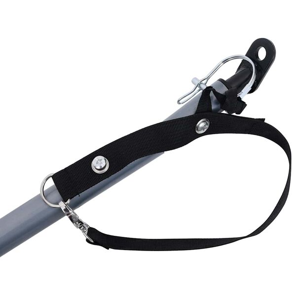 vidaXL Cykelvagn gr&aring; och orange 65 kg