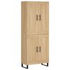 vidaXL H&ouml;gsk&aring;p sonoma-ek 69,5x34x180 cm konstruerat tr&auml;