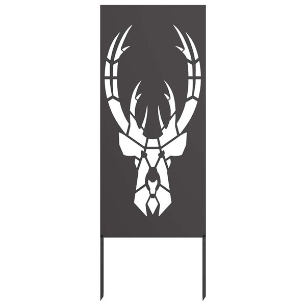 vidaXL Tr&auml;dg&aring;rds integritetssk&auml;rm Svart 50 x 140 cm Kallvalsat st&aring;l