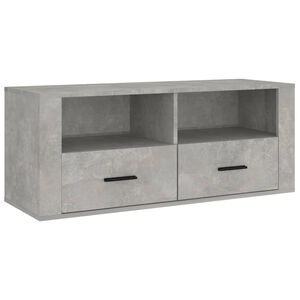 vidaXL Tv-b&auml;nk betonggr&aring; 100x35x40 cm konstruerat tr&auml;