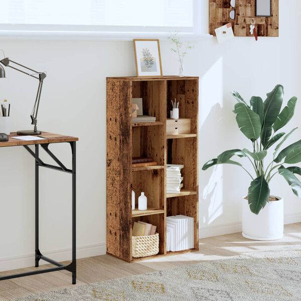 vidaXL Bokhylla åldrat trä 50x25x105 cm konstruerat trä