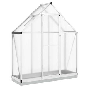 vidaXL V&auml;xthus med ram silver 169x58x202 cm aluminium
