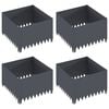 vidaXL Kant f&ouml;r gr&auml;smatta 4 pcs 60 x 60 x 35 cm St&aring;l Antracit