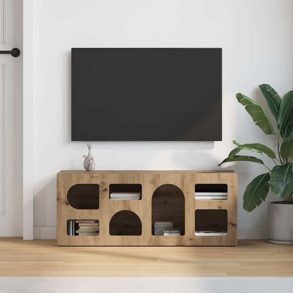 vidaXL TV-sk&aring;p Artisan Ek 100 x 35 x 40 cm Konstruerat tr&auml;