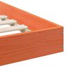 vidaXL Sängram Vaxbrun 200 x 210 cm Massiv furu