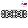 vidaXL Trappstegsmattor 10 st 25x75 cm gummi
