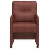 vidaXL Matstolar med hjul med hjul 2 pcs Skinande brun 57 x 67 x 95 cm