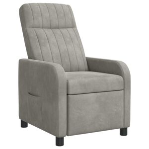 vidaXL Recliner Ljusgr&aring; Sammet (V)