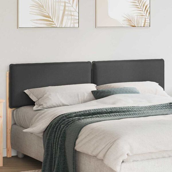 vidaXL Kl&auml;dd s&auml;nggavel Naturlig och M&ouml;rk Gr&aring; 180 cm Massiv furu