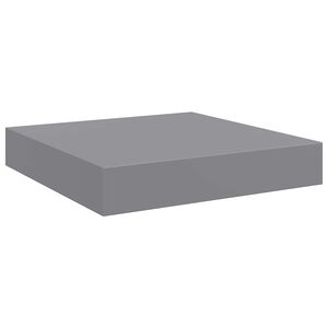 vidaXL Sv&auml;vande v&auml;gghylla gr&aring; 23x23,5x3,8 cm MDF