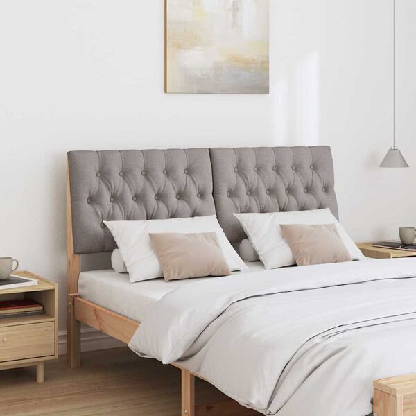 vidaXL Kl&auml;dd s&auml;nggavel Taupe 150 cm Massiv furu