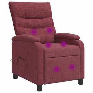 vidaXL Massagef&aring;t&ouml;lj Vinr&ouml;d Tyg