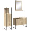 vidaXL Badrumsm&ouml;belset 3 st Brun 33 x 33 x 120,5 cm Konstruerat tr&auml;