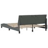 vidaXL Bed Frame without Mattress "Hanko" Dark Grey 160x200 cm Fabric