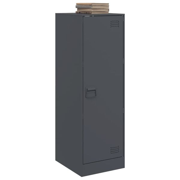 vidaXL Sk&aring;p antracit 34,5x39x107 cm st&aring;l