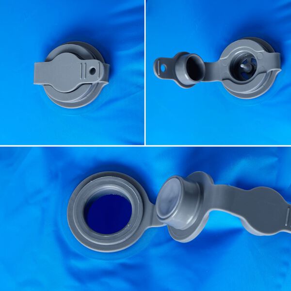 vidaXL Uppbl&aring;sbar campingmadrass med kudde 1 person bl&aring;