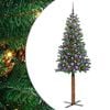 vidaXL Smal julgran Gr&ouml;n 180 cm PVC och solid furu