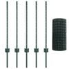 vidaXL Svetsat tr&aring;dst&auml;ngsel 10 x 0,8 m (B x H) PVC-belagda st&aring;l Gr&ouml;n