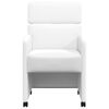 vidaXL Matstolar med hjul 2 pcs Vit 58 x 65 x 98 cm Konstl&auml;der