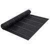 vidaXL Ogr&auml;smatta svart 1x25 m PP
