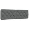 vidaXL Headboard Cushion Dark Grey 160 cm Fabric