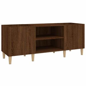 vidaXL Stereob&auml;nk brun ek 121x38x48 cm konstruerat tr&auml;