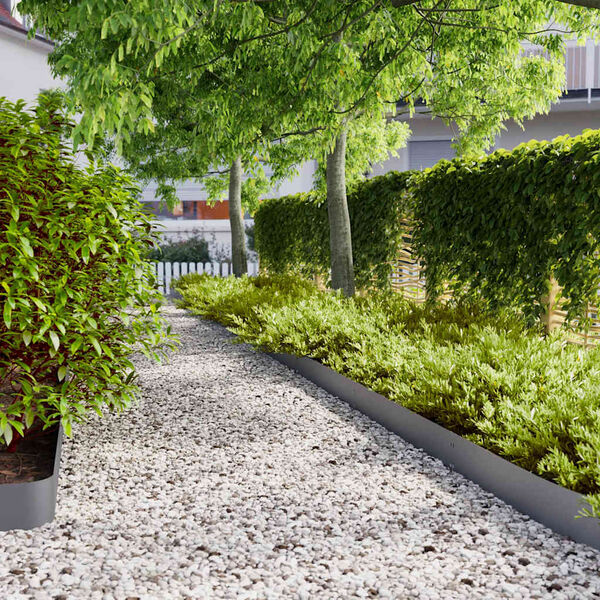 vidaXL Rabattkanter 10 st antracit 15x103 cm kallvalsat st&aring;l